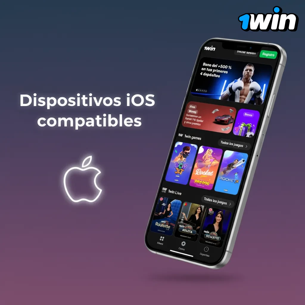 Dispositivos iOS compatibles: iPhone X, XR, XS; series 11–15 y iPad con iPadOS 12 o superior.