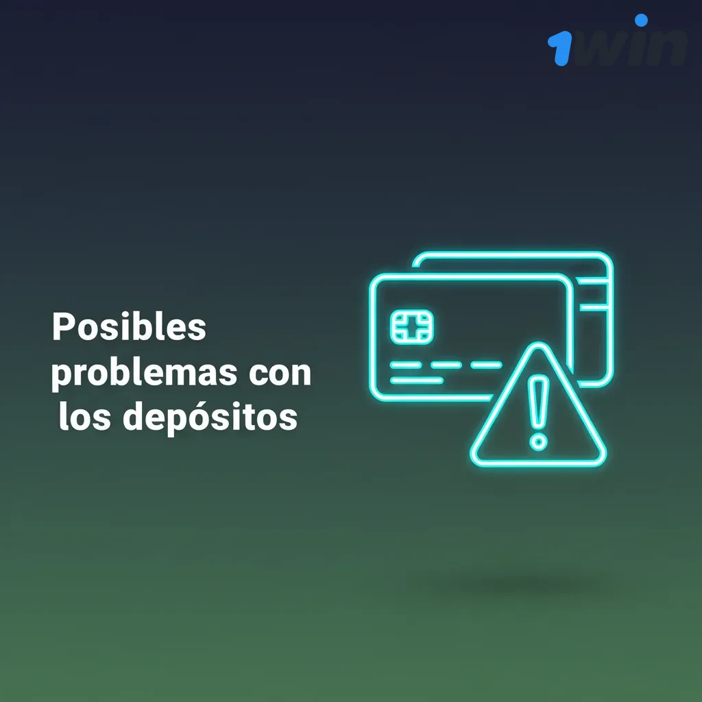 Lista de problemas de depósito: cuenta no verificada, datos no coinciden, límites banco/tarjeta, red cripto, monto mínimo.