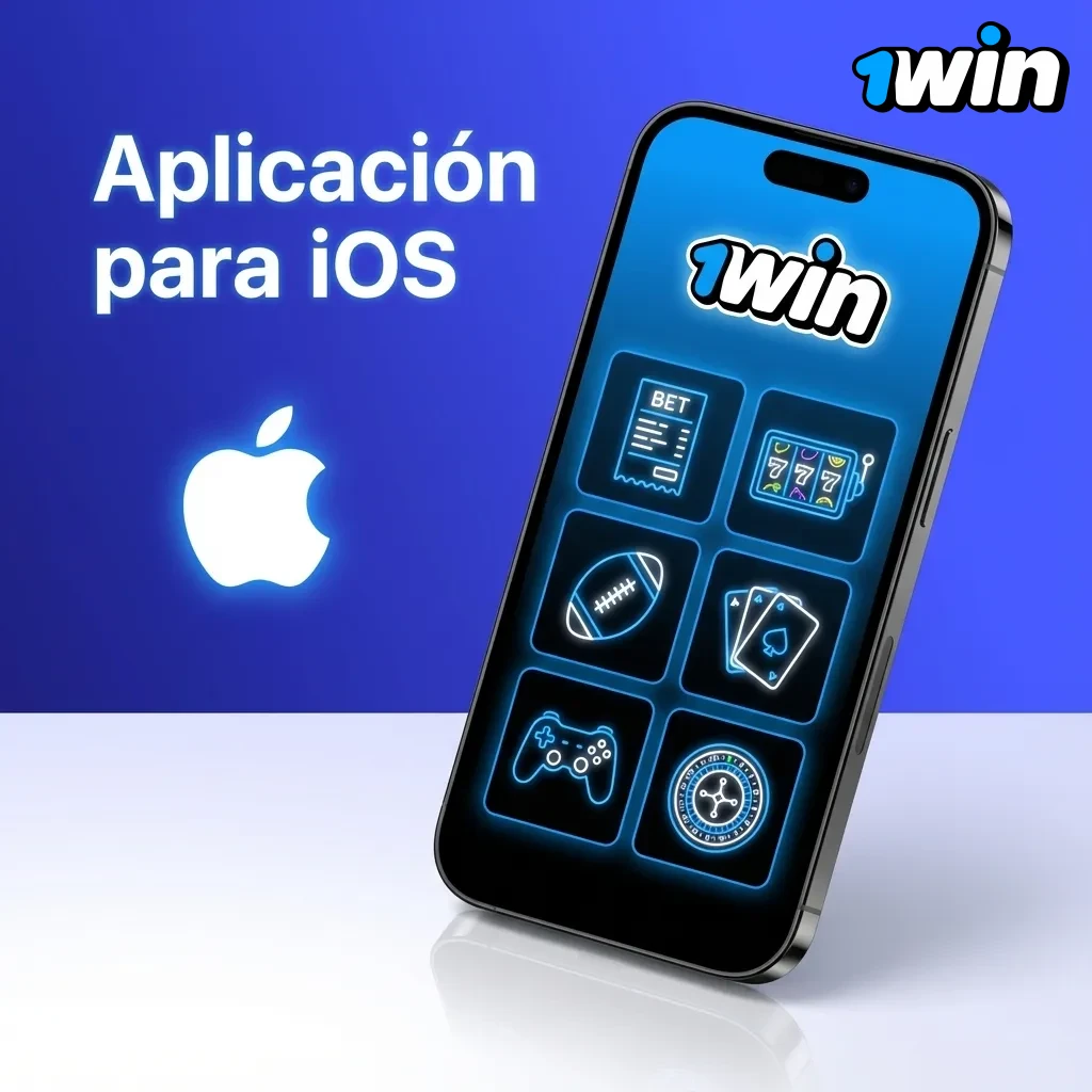 Aplicación móvil de apuestas para iPhone y iPad con interface de juegos y opciones deportivas