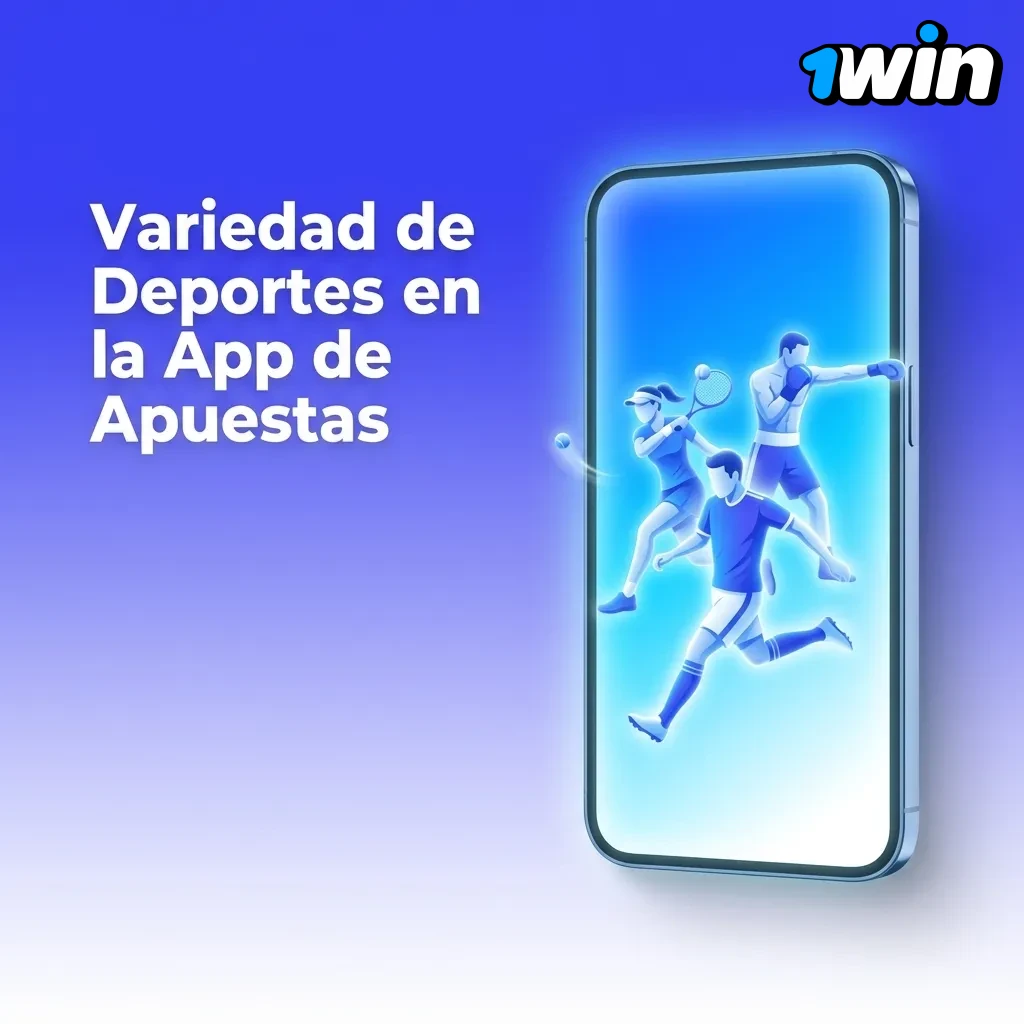 App de apuestas mostrando variedad de deportes disponibles incluyendo fútbol, tenis, básquetbol y eSports para apostar